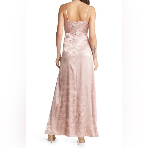 LuLu’s Radiant Refinement Jacquard Satin Gown - Picture 2 of 5